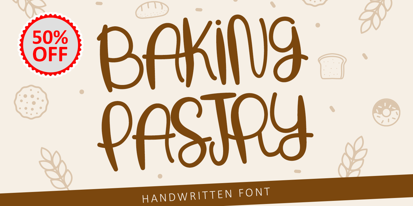Ejemplo de fuente Baking Pastry Regular